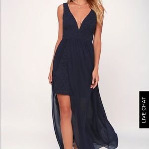 NWT Navy Lulu’s Maxi Dress size Medium